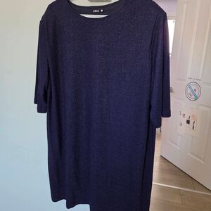 Joules Navy Sparkle Midi Dress